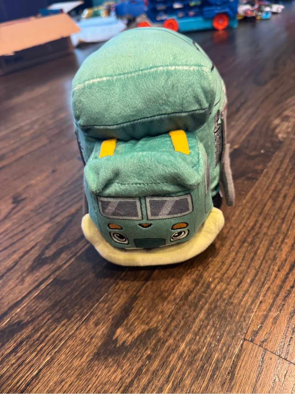 Plush Green Trash Truck Soft Toy - Picture 2 of 5